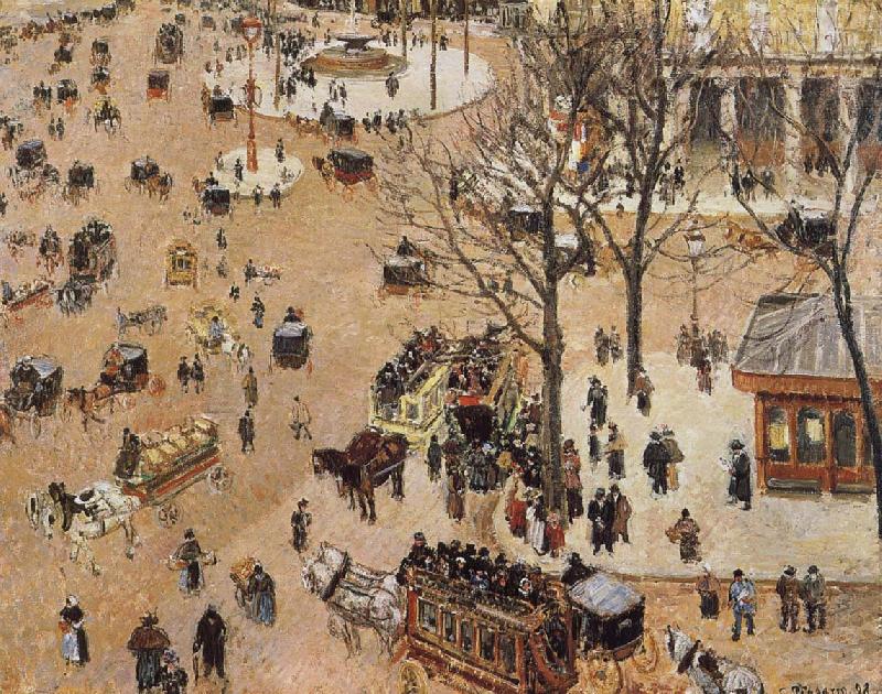 Camille Pissarro French Grand Theater Square oil painting image